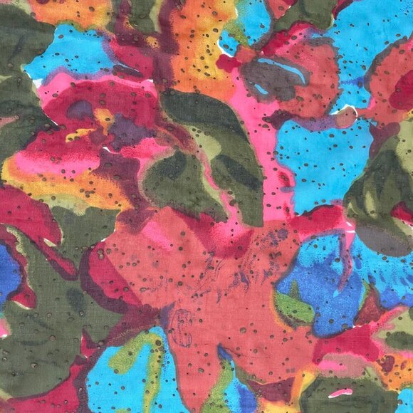 Berkshire Colorful Abstract Print 100% Polyester Scarf Made in India Multi Color - Picture 2 of 10